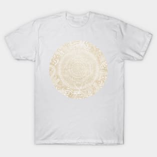 Medallion Pattern in Pale Tan T-Shirt